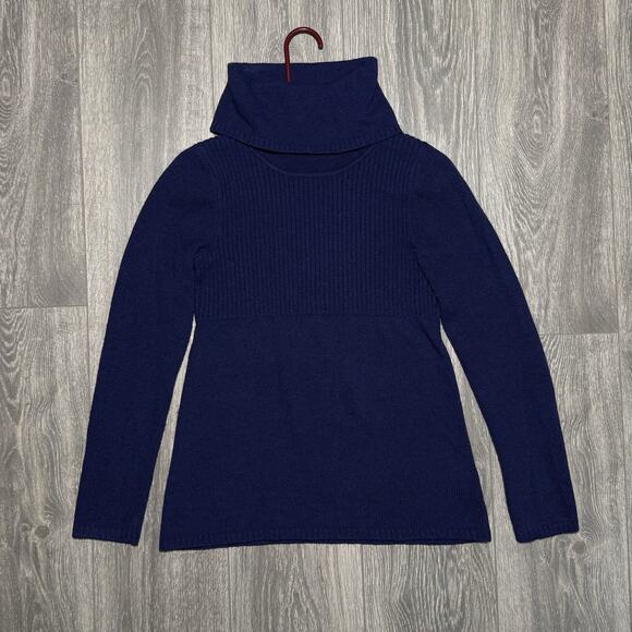 Banana Republic Sweaters - Banana Republic Sweater Womens XS Blue Luxury Cashmere Blend Cowl Neck Ribbed